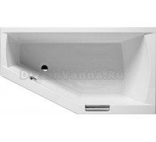 Акриловая ванна Riho Geta L 160x90 см, угловая, со сливом-переливом, асимметричная