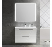 Мебель для ванной BelBagno Vittoria 90 подвесная, bianco opaco, белая глянцевая раковина