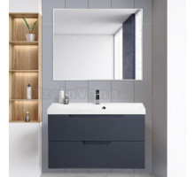 Мебель для ванной BelBagno Vittoria 90 подвесная, grigio opaco, белая глянцевая раковина