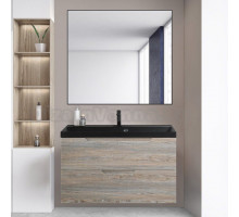 Мебель для ванной BelBagno Vittoria 90 подвесная, pino, черная матовая раковина