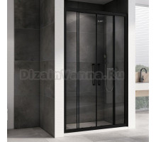Душевая дверь в нишу Abber Schwarzer Diamant AG33140BH 140 см, профиль черный, стекло прозрачное