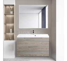 Мебель для ванной BelBagno Vittoria 100 подвесная, pino, белая глянцевая раковина