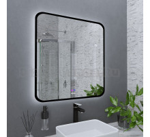 Зеркало Grossman Elegans-норма Black 80 с подсветкой, с антизапотевателем