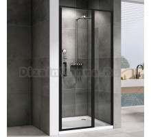 Душевая дверь в нишу Abber Sonnenstrand AG04100BS 100 см, профиль черный, стекло прозрачное