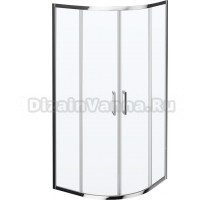 Душевой уголок Kerama Marazzi Vetro 90х90 см, четверть круга, профиль хром