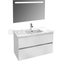 Мебель для ванной Jacob Delafon Tolbiac 100 белый лак, раковина EXUA112