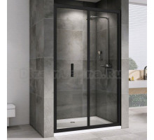 Душевая дверь в нишу Abber Sonnenstrand AG07090B 90 см, профиль черный, стекло прозрачное