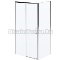 Душевой уголок Kerama Marazzi Vetro 100х80 см, раздвижная дверь, профиль хром