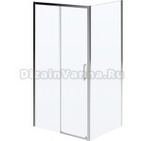 Душевой уголок Kerama Marazzi Vetro 100х90 см, раздвижная дверь, профиль хром