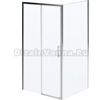 Душевой уголок Kerama Marazzi Vetro 100х100 см, раздвижная дверь, 1 секция двери, профиль хром