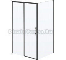 Душевой уголок Kerama Marazzi Vetro 110х100 см, профиль матовый черный