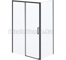 Душевой уголок Kerama Marazzi Vetro 120х80 см, профиль матовый черный