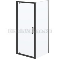 Душевой уголок Kerama Marazzi Vetro 80х80 см, профиль матовый черный