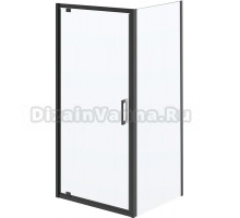 Душевой уголок Kerama Marazzi Vetro 90х80 см, профиль матовый черный