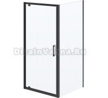 Душевой уголок Kerama Marazzi Vetro 90х90 см, квадратный, распашная дверь, профиль матовый черный