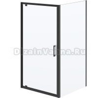 Душевой уголок Kerama Marazzi Vetro 100х100 см, распашная дверь, профиль матовый черный