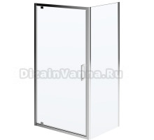 Душевой уголок Kerama Marazzi Vetro 100х80 см, распашная дверь, профиль хром