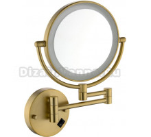 Косметическое зеркало Timo Saona 13376/17 с подсветкой, матовое золото