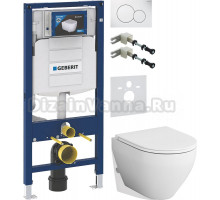 Комплект Унитаз подвесной AM.PM Spirit V2.0 с микролифтом + Крепления Geberit Duofix 111.815.00.1 к стене + Шумоизоляция 156.050.00.1 + Инсталляция UP 320 111.300.00.5 + Кнопка Sigma 01 115.770.11.5 белая