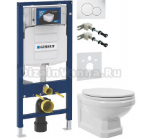 Комплект Унитаз подвесной STWORKI Драммен HDC609WH с микролифтом + Крепления Geberit Duofix 111.815.00.1 к стене + Шумоизоляция 156.050.00.1 + Инсталляция UP 320 111.300.00.5 + Кнопка Sigma 01 115.770.11.5 белая