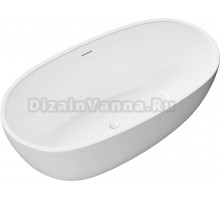 Акриловая ванна Grossman Classic GR-2403 150x80 см, отдельностоящая, овальная, с каркасом, со сливом-переливом