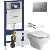 Комплект Унитаз подвесной AM.PM X-Joy S FlashClean C85A1702SC с микролифтом, белый + Крепления Geberit Duofix 111.815.00.1 к стене + Шумоизоляция 156.050.00.1 + Инсталляция UP 320 111.300.00.5 + Кнопка Sigma 01 115.770.JQ.5 лакированная, матовый хром