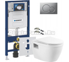 Комплект Унитаз подвесной BelBagno Loto BB070CHR/SC безободковый + Крепления Geberit Duofix 111.815.00.1 к стене + Шумоизоляция 156.050.00.1 + Инсталляция UP 320 111.300.00.5 + Кнопка Sigma 01 115.770.JQ.5 лакированная, матовый хром