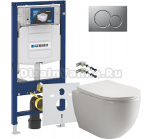 Комплект Унитаз подвесной Ceramicanova Mia Rimless CN1805 + Крепления Geberit Duofix 111.815.00.1 к стене + Шумоизоляция 156.050.00.1 + Инсталляция UP 320 111.300.00.5 + Кнопка Sigma 01 115.770.JQ.5 лакированная, матовый хром