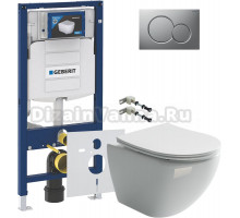 Комплект Унитаз подвесной Ceramicanova Metropol CN4002 безободковый + Крепления Geberit Duofix 111.815.00.1 к стене + Шумоизоляция 156.050.00.1 + Инсталляция UP 320 111.300.00.5 + Кнопка Sigma 01 115.770.JQ.5 лакированная, матовый хром