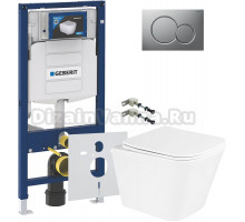 Комплект Унитаз подвесной BelBagno Due BB3103CHR/SC + Крепления Geberit Duofix 111.815.00.1 к стене + Шумоизоляция 156.050.00.1 + Инсталляция UP 320 111.300.00.5 + Кнопка Sigma 01 115.770.JQ.5 лакированная, матовый хром