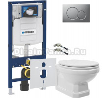 Комплект Унитаз подвесной STWORKI Драммен HDC609WH с микролифтом + Крепления Geberit Duofix 111.815.00.1 к стене + Шумоизоляция 156.050.00.1 + Инсталляция UP 320 111.300.00.5 + Кнопка Sigma 01 115.770.JQ.5 лакированная, матовый хром