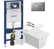 Комплект Унитаз подвесной STWORKI Хадстен SETK3304-0616-001-1-6000 с микролифтом + Крепления Geberit Duofix 111.815.00.1 к стене + Шумоизоляция 156.050.00.1 + Инсталляция UP 320 111.300.00.5 + Кнопка Sigma 01 115.770.JQ.5 лакированная, матовый хром