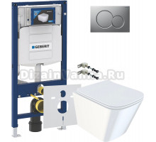 Комплект Унитаз подвесной IDDIS Bild BILRDSEi25 безободковый, с микролифтом + Крепления Geberit Duofix 111.815.00.1 к стене + Шумоизоляция 156.050.00.1 + Инсталляция UP 320 111.300.00.5 + Кнопка Sigma 01 115.770.JQ.5 лакированная, матовый хром