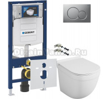 Комплект Унитаз подвесной Owl 1975 Eld TOWLT190101 безободковый + Крепления Geberit Duofix 111.815.00.1 к стене + Шумоизоляция 156.050.00.1 + Инсталляция UP 320 111.300.00.5 + Кнопка Sigma 01 115.770.JQ.5 лакированная, матовый хром