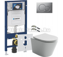 Комплект Унитаз подвесной Ceramicanova Balearica Rimless CN6000 белый + Крепления Geberit Duofix 111.815.00.1 к стене + Шумоизоляция 156.050.00.1 + Инсталляция UP 320 111.300.00.5 + Кнопка Sigma 01 115.770.JQ.5 лакированная, матовый хром