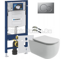 Комплект Унитаз подвесной Ceramicanova Noel CN3013 + Крепления Geberit Duofix 111.815.00.1 к стене + Шумоизоляция 156.050.00.1 + Инсталляция UP 320 111.300.00.5 + Кнопка Sigma 01 115.770.JQ.5 лакированная, матовый хром