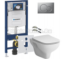 Комплект Унитаз подвесной STWORKI Берген HCBRG1700SC безободковый, с микролифтом + Крепления Geberit Duofix 111.815.00.1 к стене + Шумоизоляция 156.050.00.1 + Инсталляция UP 320 111.300.00.5 + Кнопка Sigma 01 115.770.JQ.5 лакированная, матовый хром
