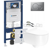 Комплект Унитаз подвесной STWORKI Ольборг HCOLB1700SC безободковый, с микролифтом + Крепления Geberit Duofix 111.815.00.1 к стене + Шумоизоляция 156.050.00.1 + Инсталляция UP 320 111.300.00.5 + Кнопка Sigma 01 115.770.JQ.5 лакированная, матовый хром