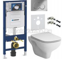 Комплект Унитаз подвесной AM.PM X-Joy S FlashClean C85A1702SC с микролифтом, белый + Крепления Geberit Duofix 111.815.00.1 к стене + Шумоизоляция 156.050.00.1 + Инсталляция UP 320 111.300.00.5 + Кнопка Sigma 01 115.770.21.5 хром