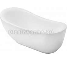 Акриловая ванна Grossman Style GR-2303M 180x90 см, отдельностоящая, овальная, с каркасом, со сливом-переливом, матовая