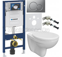 Комплект Унитаз подвесной DIWO Анапа безободковый + Крышка 803-003-709 термопласт, с микролифтом + Крепления Geberit Duofix 111.815.00.1 к стене + Шумоизоляция 156.050.00.1 + Инсталляция UP 320 111.300.00.5 + Кнопка Sigma 01 115.770.JQ.5 лакированная, мат