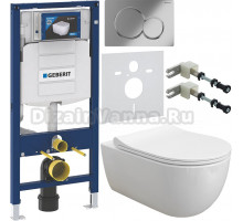 Комплект Унитаз подвесной BOCCHI V-Tondo 1416-001-0129 белая глянцевая + Крышка A0336-001 с микролифтом, глянцевая белая + Инсталляция Geberit Duofix UP 320 111.300.00.5 + Кнопка Sigma 01 115.770.21.5 хром + Крепления 111.815.00.1 к стене + Шумоизоляция 1