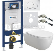 Комплект Унитаз подвесной BOCCHI V-Tondo 1416-001-0129 белая глянцевая + Крышка A0336-001 с микролифтом, глянцевая белая + Инсталляция Geberit Duofix UP 320 111.300.00.5 + Кнопка Sigma 01 115.770.11.5 белая + Крепления 111.815.00.1 к стене + Шумоизоляция