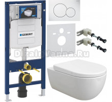 Комплект Унитаз подвесной BOCCHI V-Tondo 1416-001-0129 белая глянцевая + Крышка A0302-001 с микролифтом, глянцевая белая + Инсталляция Geberit Duofix UP 320 111.300.00.5 + Кнопка Sigma 01 115.770.11.5 белая + Крепления 111.815.00.1 к стене + Шумоизоляция