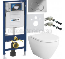 Комплект Унитаз подвесной AM.PM Spirit V2.0 FlashClean + Крышка C707857WH с микролифтом + Инсталляция Geberit Duofix UP 320 111.300.00.5 + Кнопка Sigma 01 115.770.21.5 хром + Крепления 111.815.00.1 к стене + Шумоизоляция 156.050.00.1