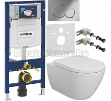 Комплект Унитаз подвесной BOCCHI Venezia 1295-001-0129 белая + Крышка A0302-001 с микролифтом, глянцевая белая + Инсталляция Geberit Duofix UP 320 111.300.00.5 + Кнопка Sigma 01 115.770.21.5 хром + Крепления 111.815.00.1 к стене + Шумоизоляция 156.050.00.