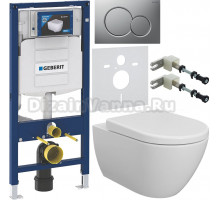 Комплект Унитаз подвесной BOCCHI Venezia 1295-001-0129 белая + Крышка A0302-001 с микролифтом, глянцевая белая + Инсталляция Geberit Duofix UP 320 111.300.00.5 + Кнопка Sigma 01 115.770.JQ.5 лакированная, матовый хром + Крепления 111.815.00.1 к стене + Шу