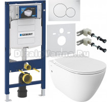 Комплект Унитаз подвесной BOCCHI Venezia 1295-001-0129 белая + Крышка A0336-001 с микролифтом, глянцевая белая + Инсталляция Geberit Duofix UP 320 111.300.00.5 + Кнопка Sigma 01 115.770.11.5 белая + Крепления 111.815.00.1 к стене + Шумоизоляция 156.050.00