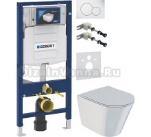 Комплект Унитаз подвесной IDDIS Calipso CALRDSEI25 + Крепления Geberit Duofix 111.815.00.1 к стене + Шумоизоляция 156.050.00.1 + Инсталляция UP 320 111.300.00.5 + Кнопка Sigma 01 115.770.11.5 белая