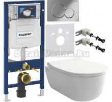 Комплект Унитаз подвесной BOCCHI V-Tondo Rimless 1417-001-0129 белая глянцевая + Крышка A0336-001 с микролифтом, глянцевая белая + Инсталляция Geberit Duofix UP 320 111.300.00.5 + Кнопка Sigma 01 115.770.21.5 хром + Крепления 111.815.00.1 к стене + Шумоиз